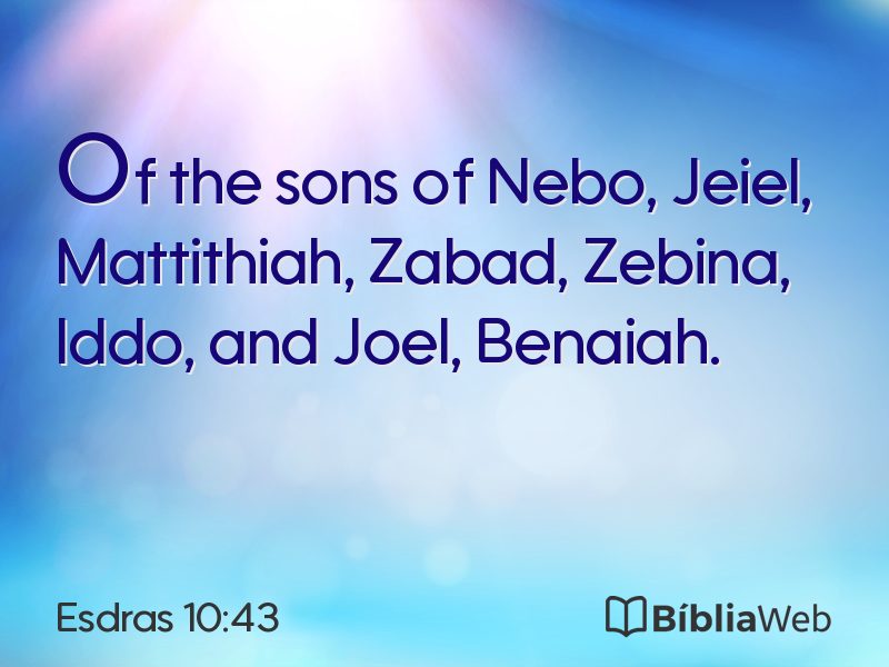 Esdras 10:43 em imagem para compartilhar