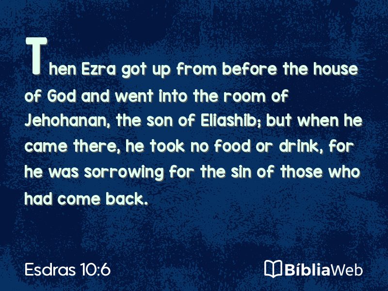 Esdras 10:6 em imagem para compartilhar