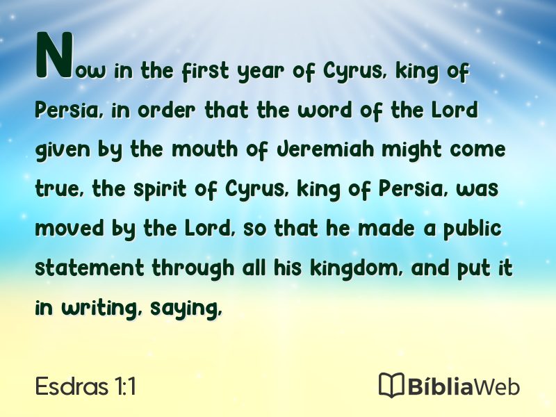Esdras 1:1 em imagem para compartilhar