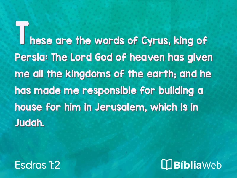 Esdras 1:2 em imagem para compartilhar