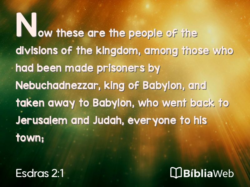 Esdras 2:1 em imagem para compartilhar