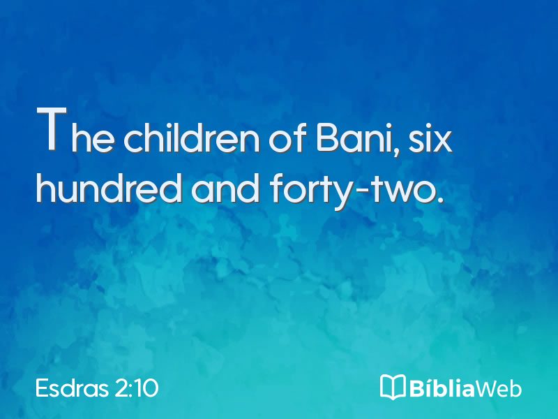 Esdras 2:10 em imagem para compartilhar