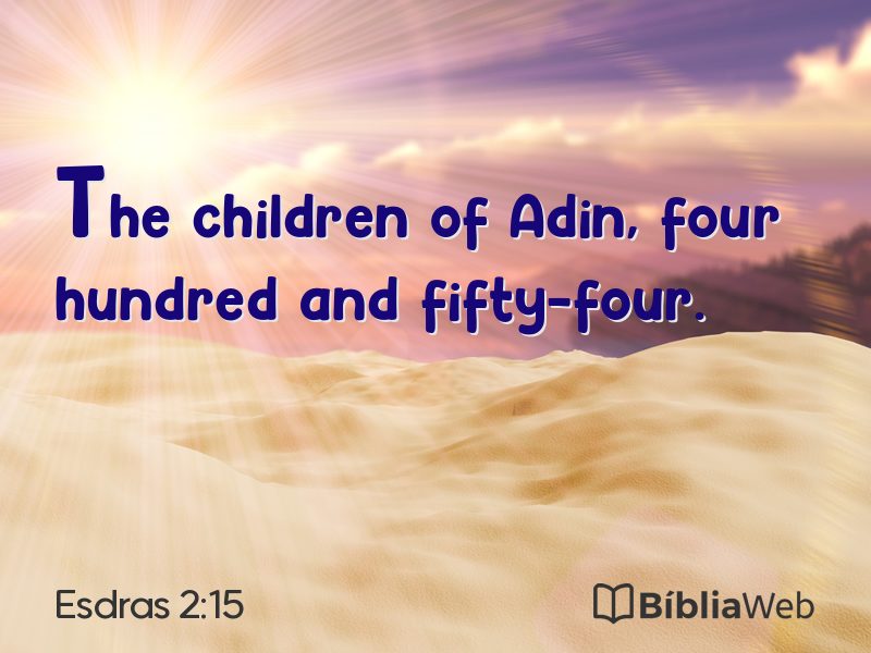 Esdras 2:15 em imagem para compartilhar