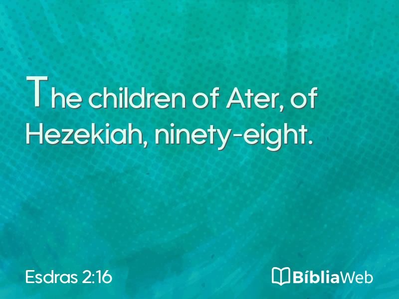 Esdras 2:16 em imagem para compartilhar