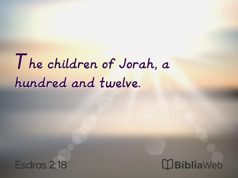 Esdras 2:18 em imagem para compartilhar