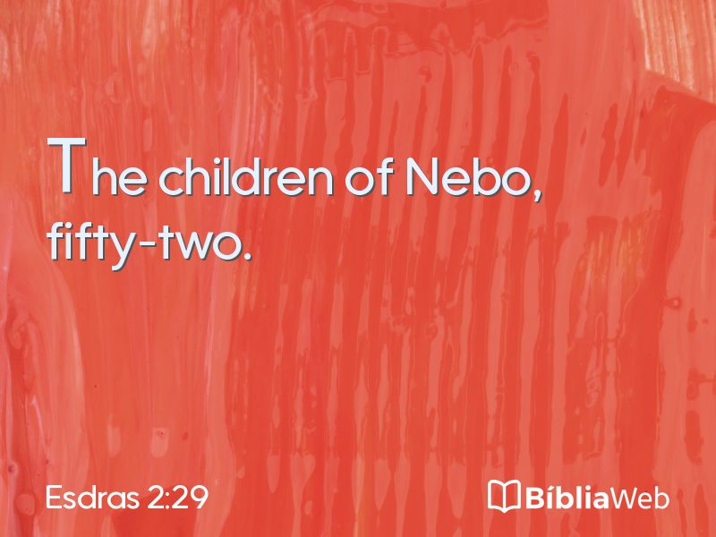 Esdras 2:29 em imagem para compartilhar