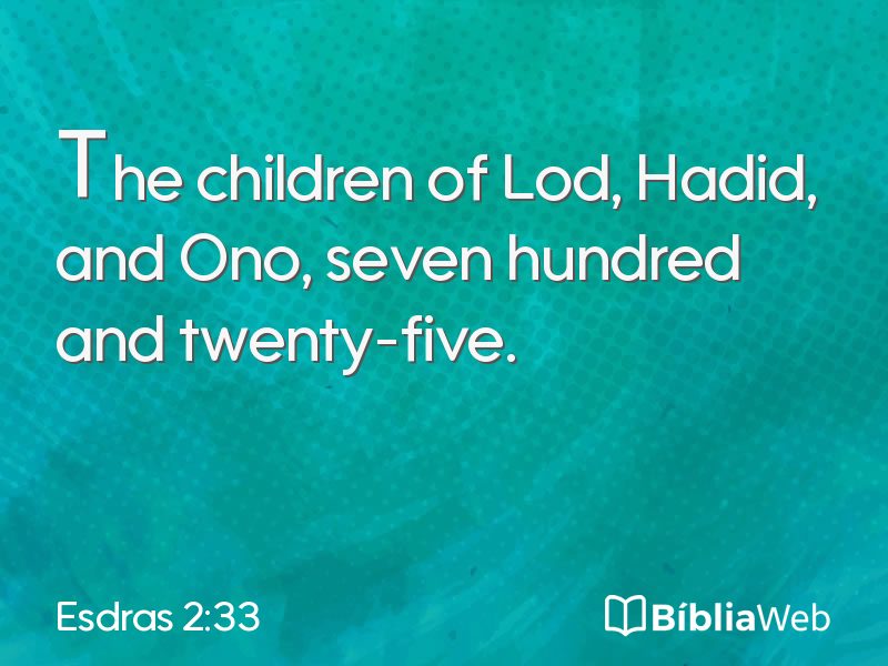 Esdras 2:33 em imagem para compartilhar