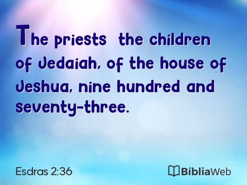 Esdras 2:36 em imagem para compartilhar
