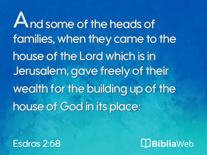 Esdras 2:68 em imagem para compartilhar