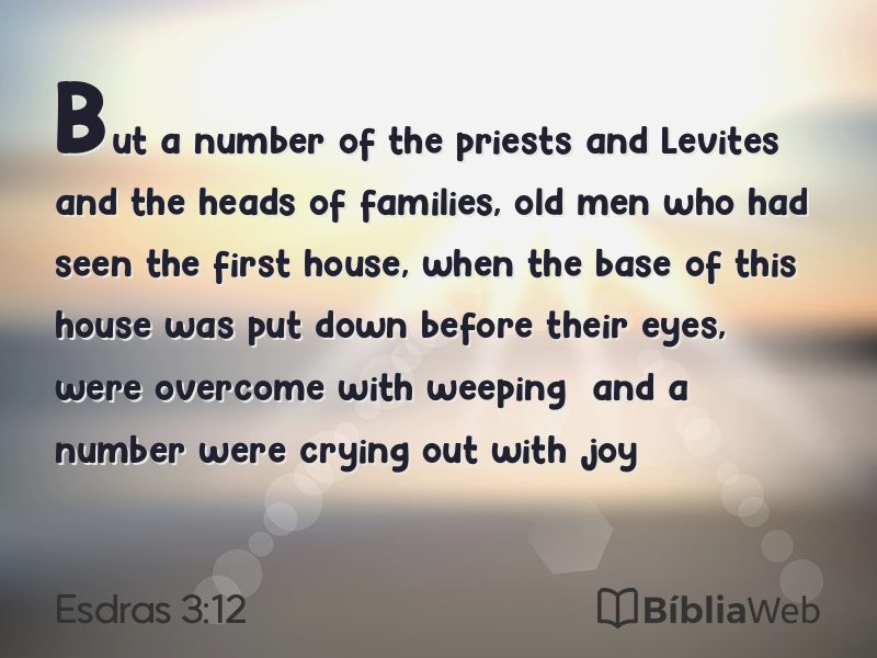 Esdras 3:12 em imagem para compartilhar