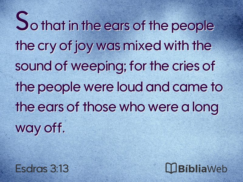 Esdras 3:13 em imagem para compartilhar