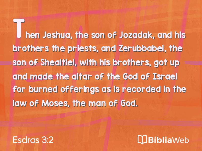 Esdras 3:2 em imagem para compartilhar