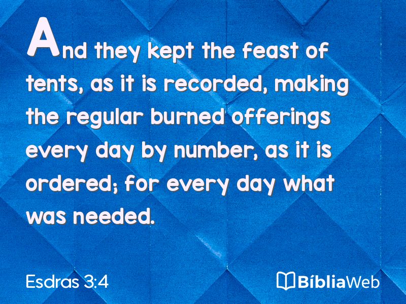 Esdras 3:4 em imagem para compartilhar