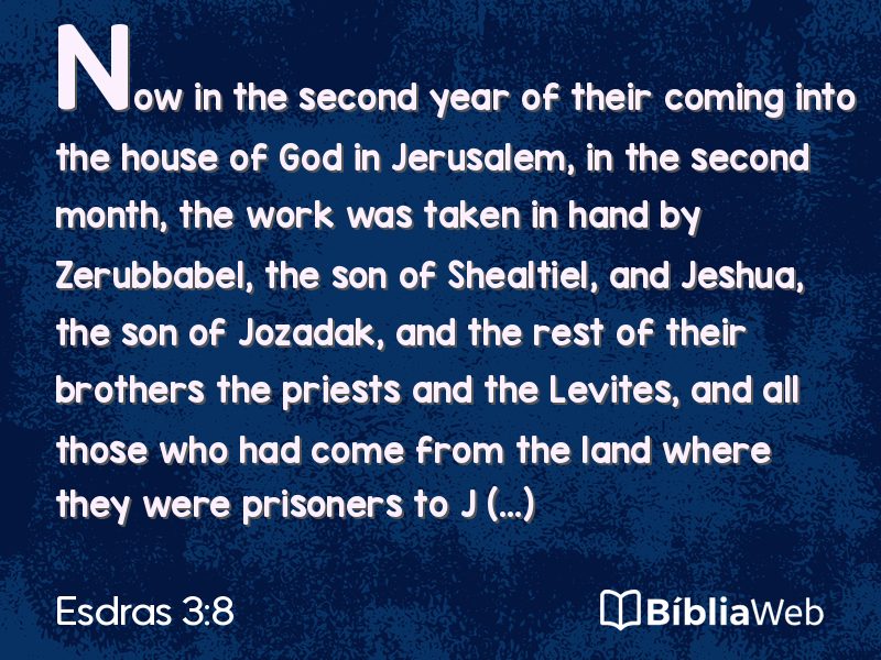 Esdras 3:8 em imagem para compartilhar