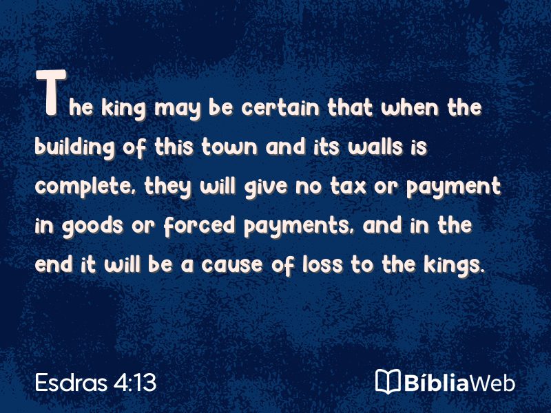 Esdras 4:13 em imagem para compartilhar