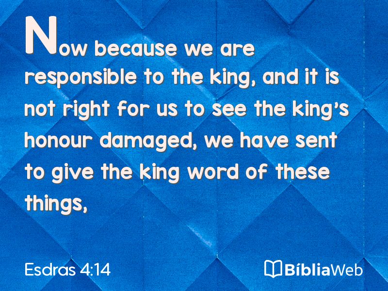 Esdras 4:14 em imagem para compartilhar