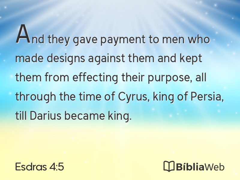 Esdras 4:5 em imagem para compartilhar