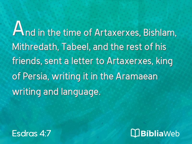 Esdras 4:7 em imagem para compartilhar