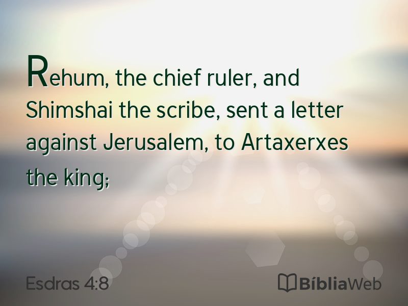 Esdras 4:8 em imagem para compartilhar
