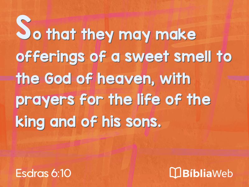 Esdras 6:10 em imagem para compartilhar