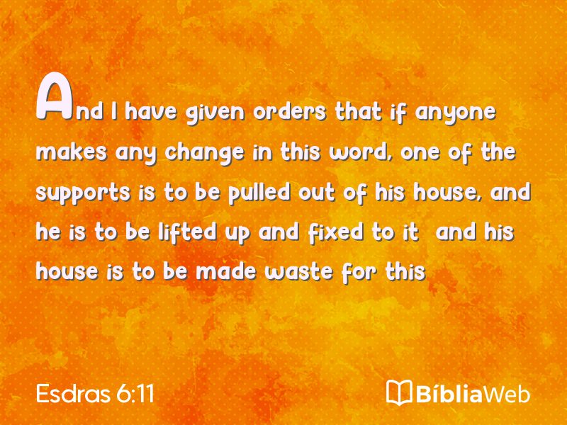 Esdras 6:11 em imagem para compartilhar
