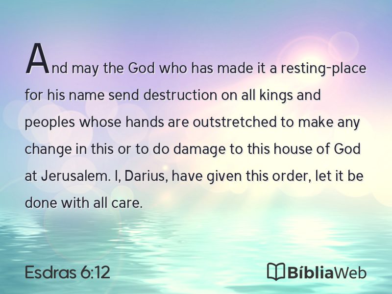 Esdras 6:12 em imagem para compartilhar