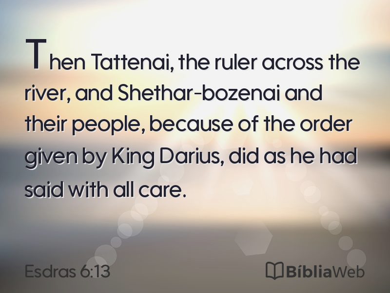 Esdras 6:13 em imagem para compartilhar