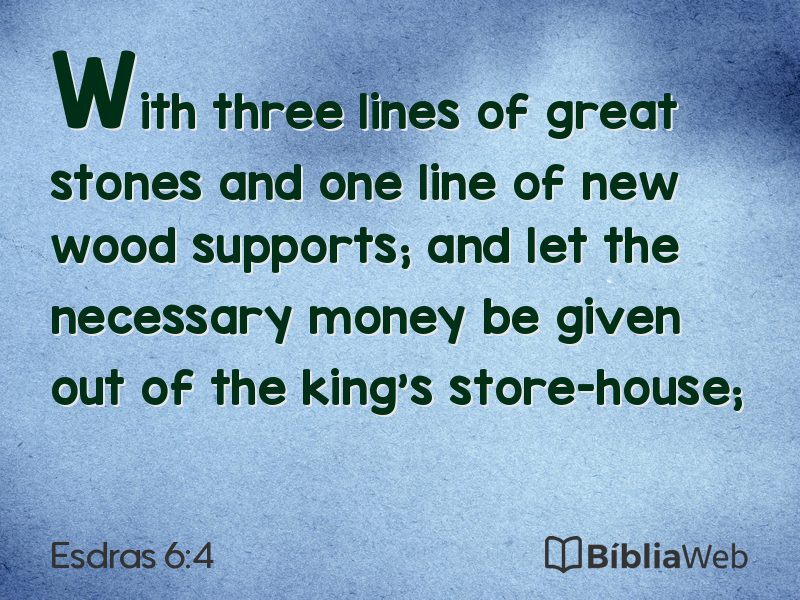 Esdras 6:4 em imagem para compartilhar