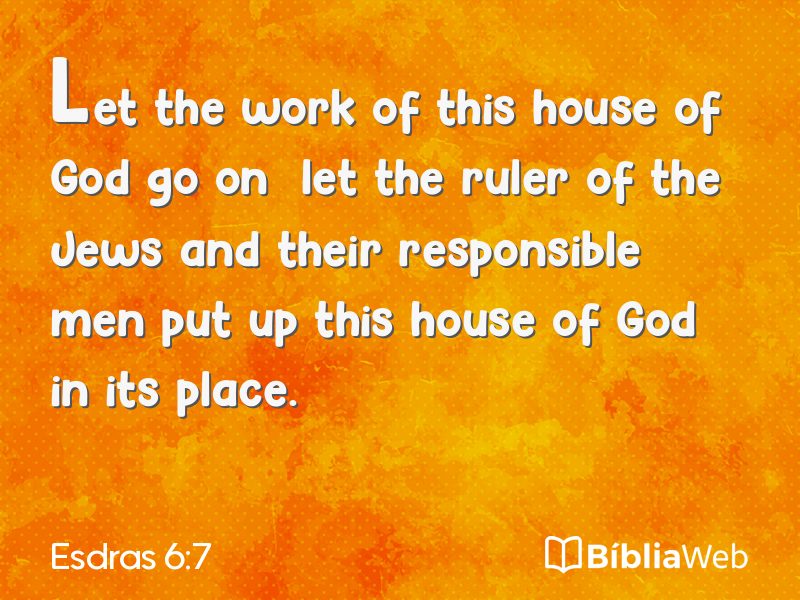 Esdras 6:7 em imagem para compartilhar
