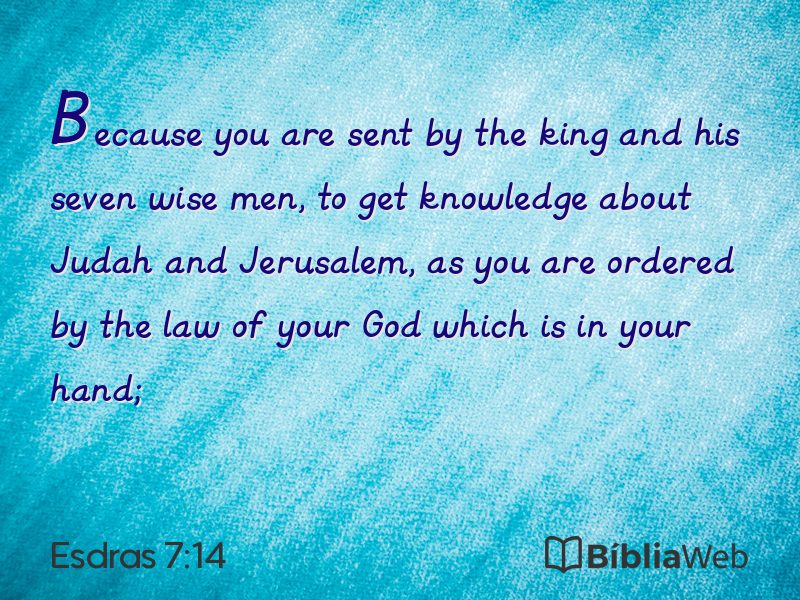 Esdras 7:14 em imagem para compartilhar