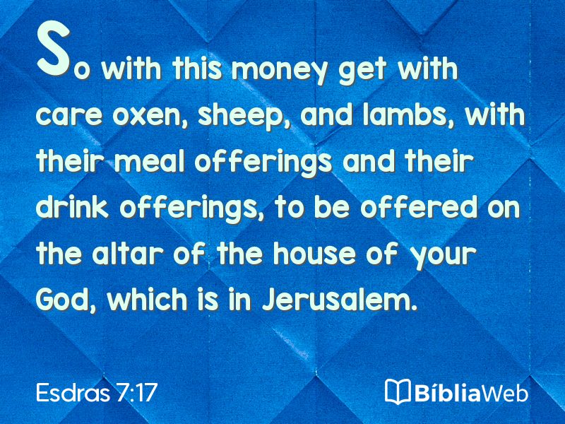 Esdras 7:17 em imagem para compartilhar