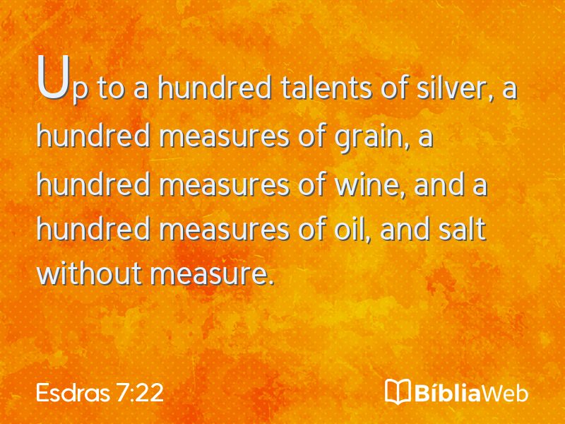 Esdras 7:22 em imagem para compartilhar