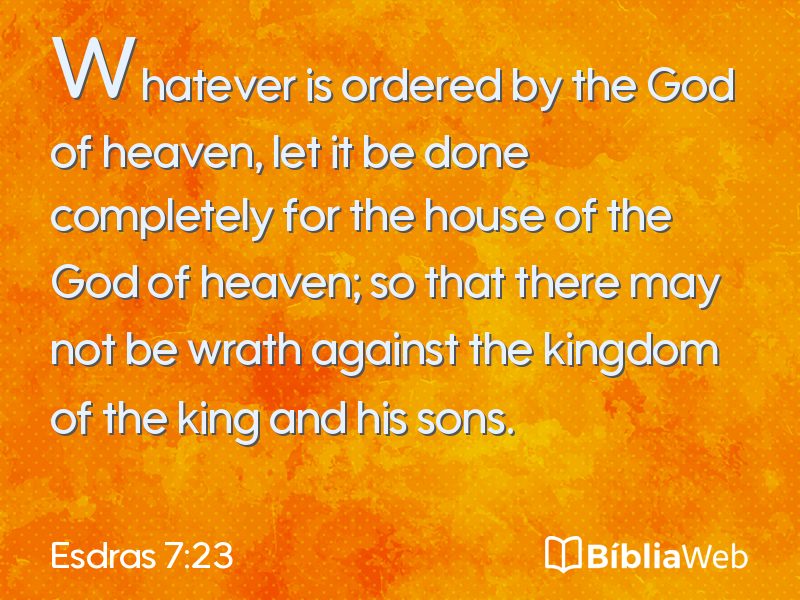 Esdras 7:23 em imagem para compartilhar