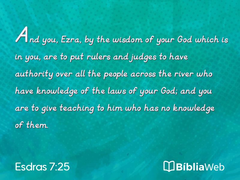 Esdras 7:25 em imagem para compartilhar