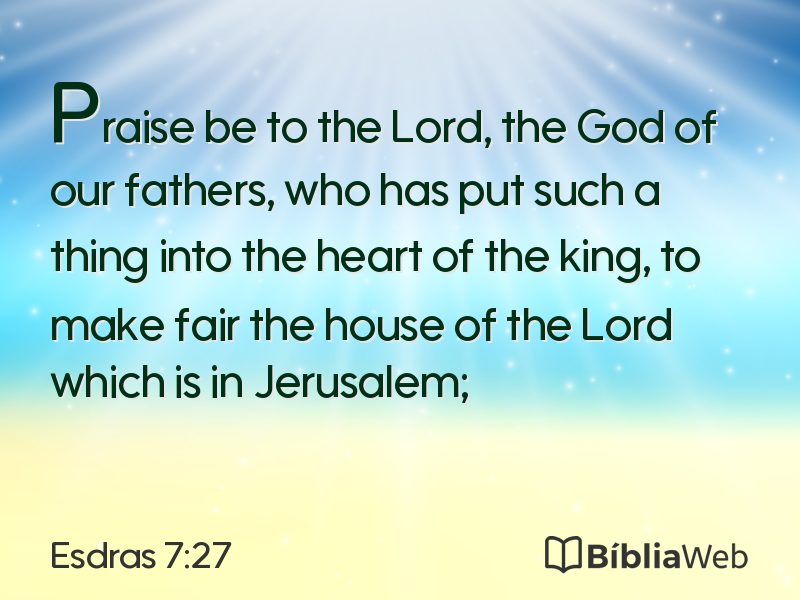 Esdras 7:27 em imagem para compartilhar