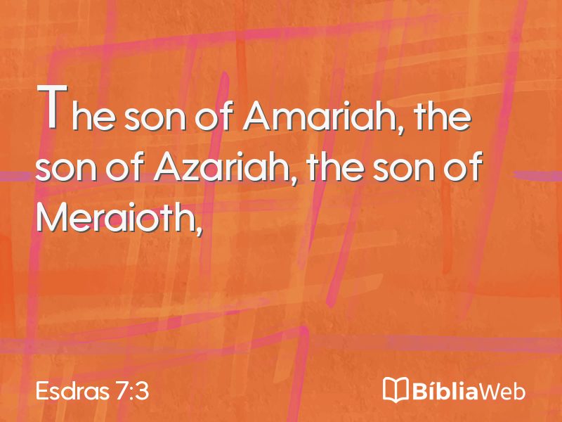 Esdras 7:3 em imagem para compartilhar