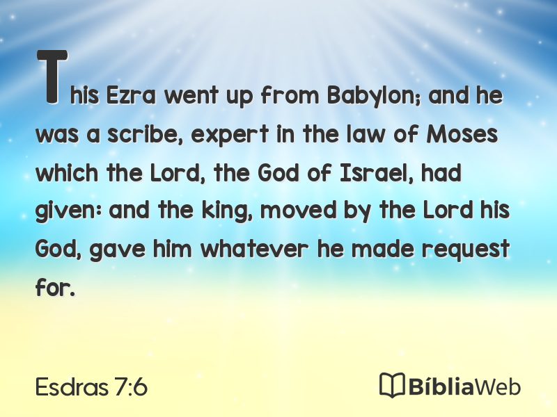Esdras 7:6 em imagem para compartilhar