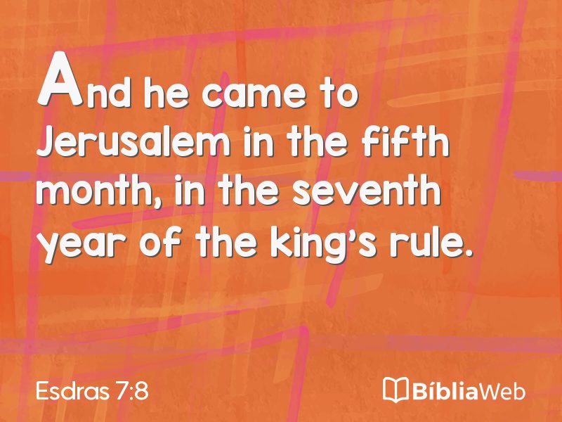 Esdras 7:8 em imagem para compartilhar