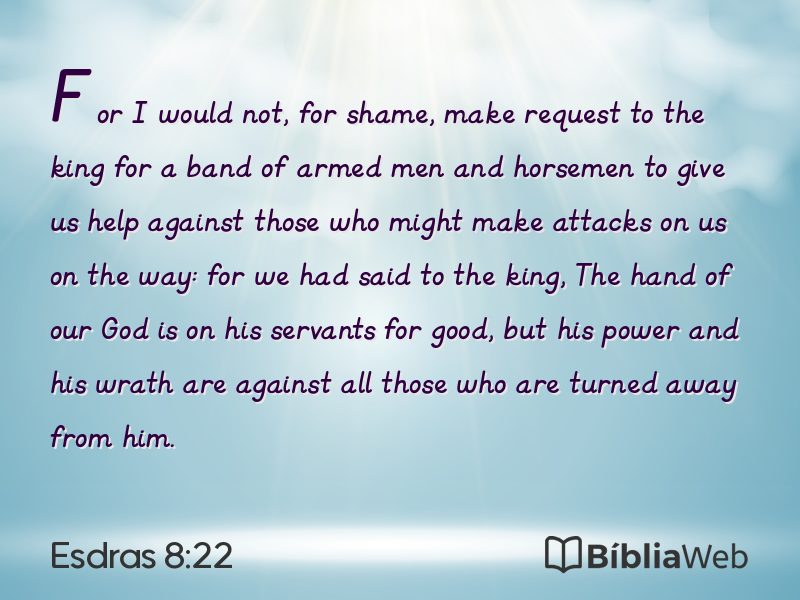 Esdras 8:22 em imagem para compartilhar