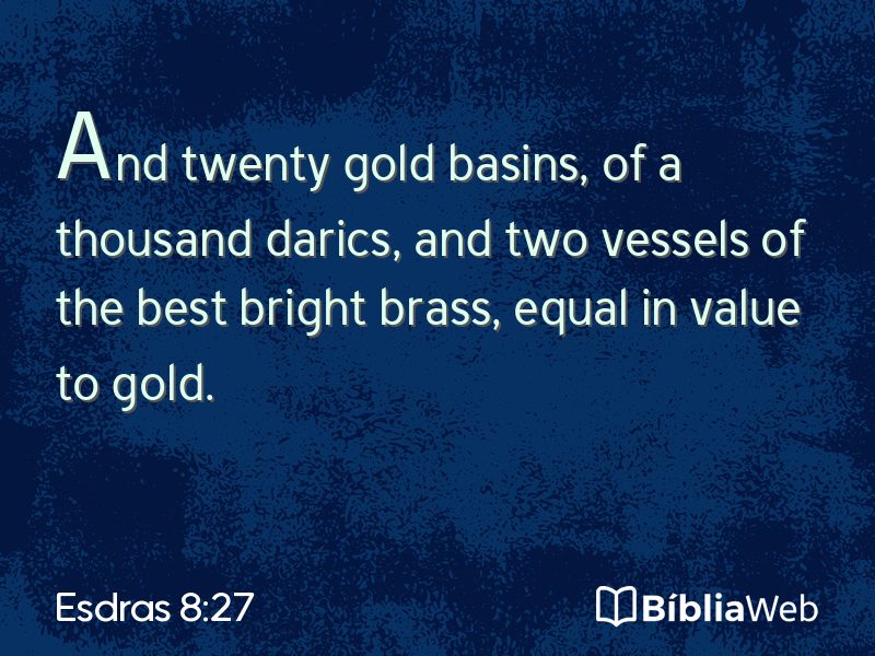 Esdras 8:27 em imagem para compartilhar