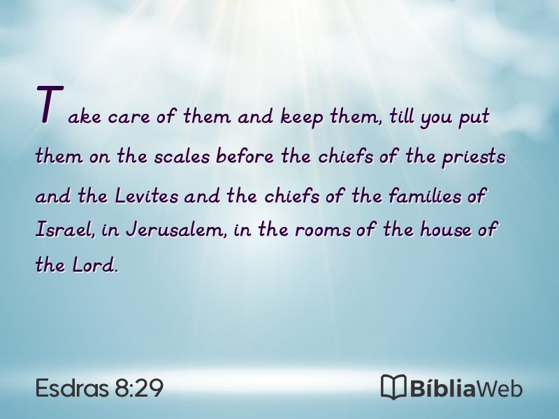 Esdras 8:29 em imagem para compartilhar