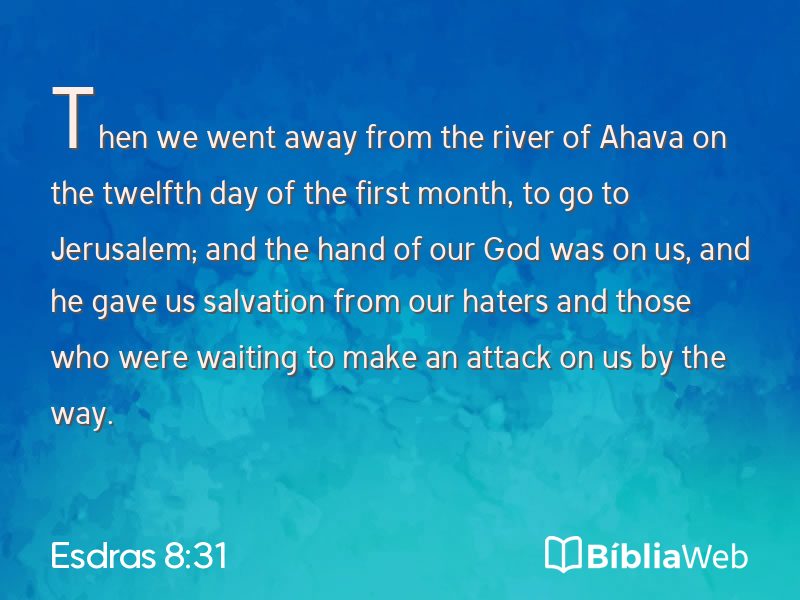 Esdras 8:31 em imagem para compartilhar