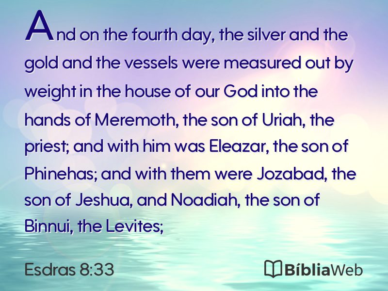 Esdras 8:33 em imagem para compartilhar