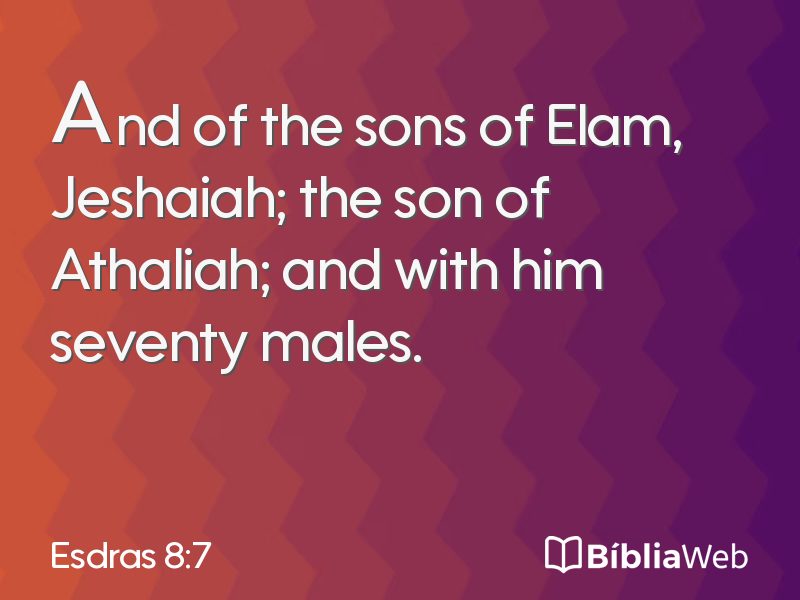 Esdras 8:7 em imagem para compartilhar