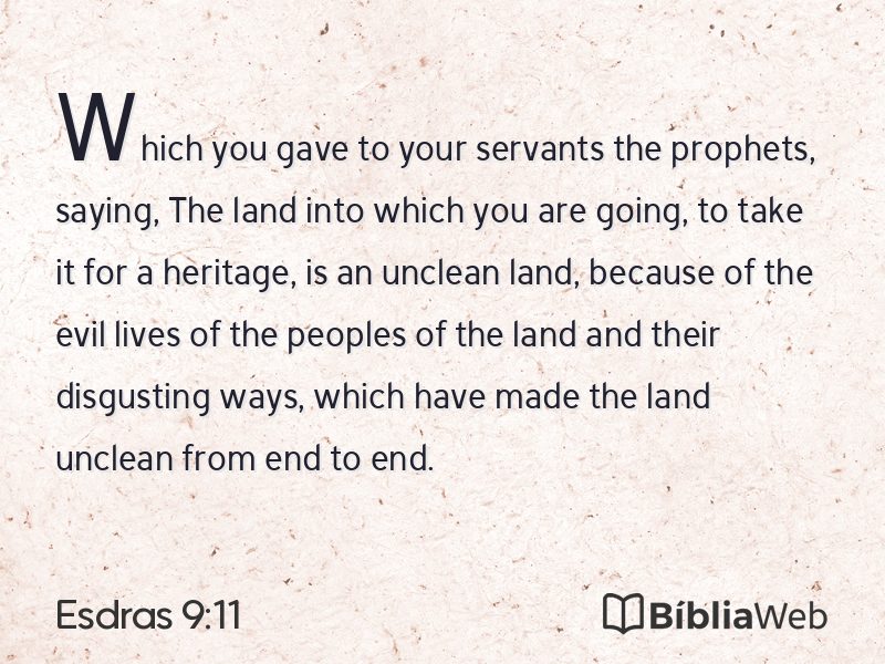 Esdras 9:11 em imagem para compartilhar