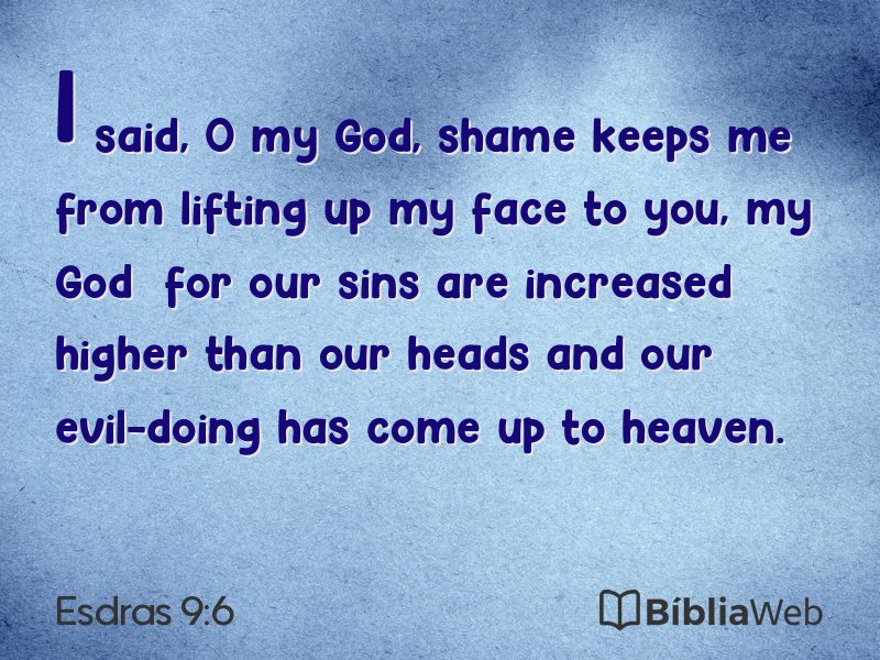 Esdras 9:6 em imagem para compartilhar
