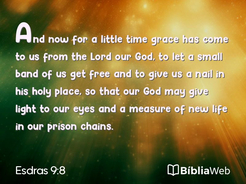 Esdras 9:8 em imagem para compartilhar