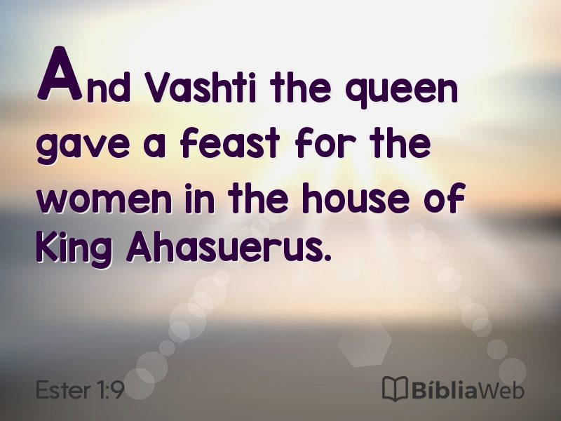 Ester 1:9 em imagem para compartilhar