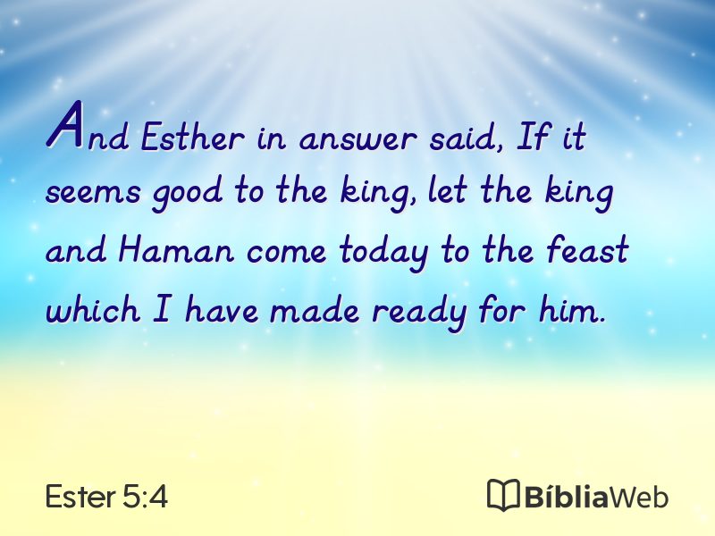 Ester 5:4 em imagem para compartilhar