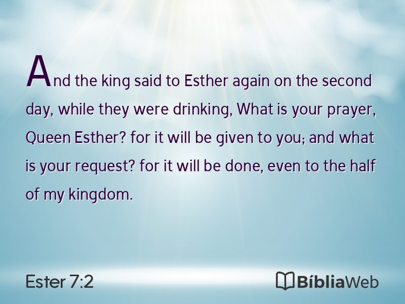 Ester 7:2 em imagem para compartilhar